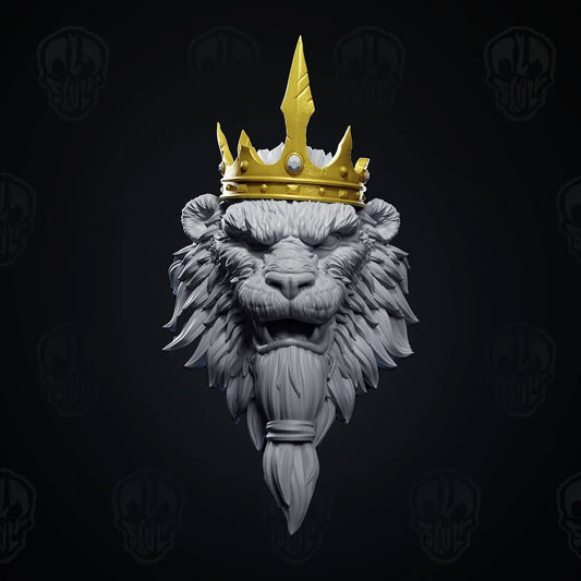 Kugeron, The High King, lion head open mouth (unpainted)