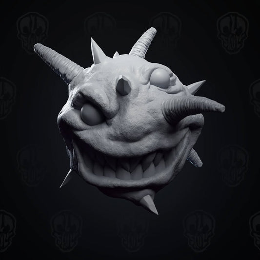 Melted Mutant Snowman Monster Head (unpainted)