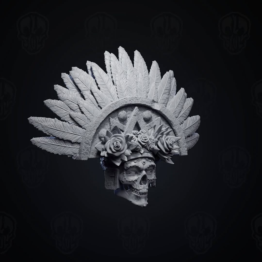 Mictecacihuatl, "Lady of the Dead" of Aztec Mythology head - Mythic legions 1.0