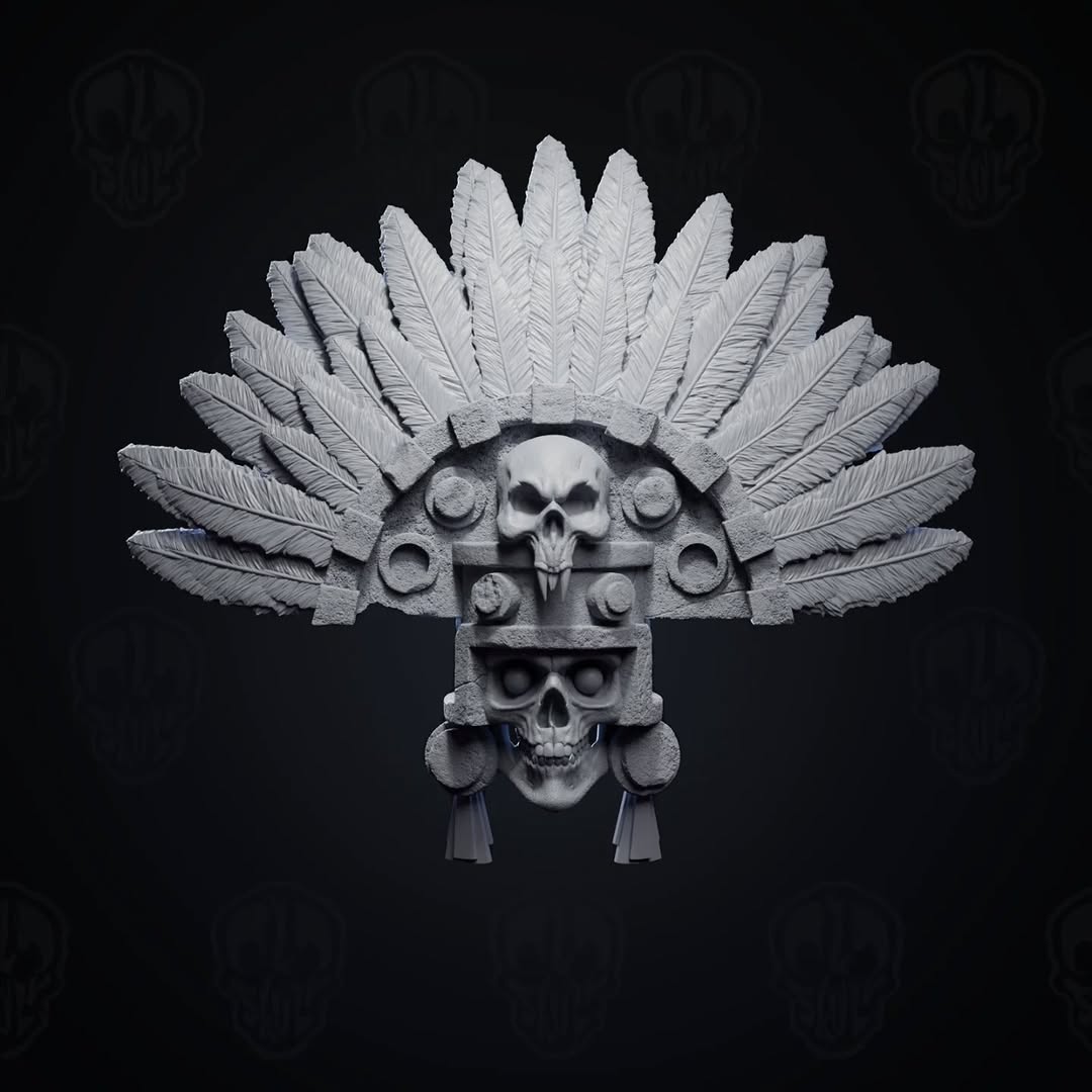 Mictlantecuhtli, "God of the Dead" of Aztec Mythology head - Mythic legions 1.0