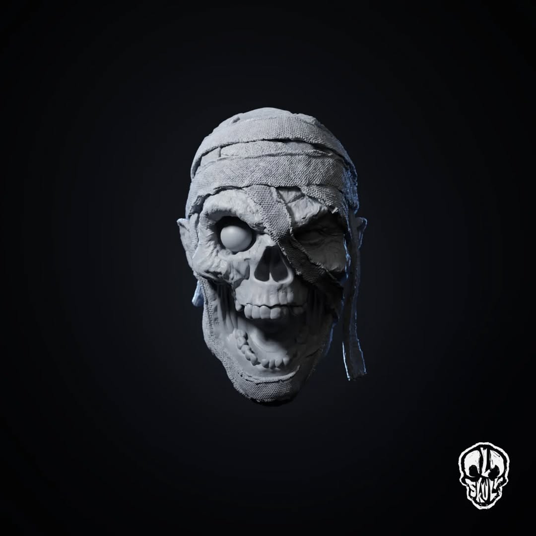 Akharis v2 with eye, Mummy head (unpainted)