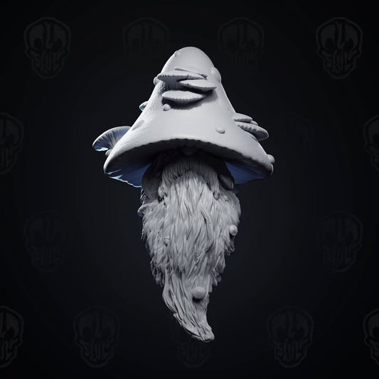Fizzlecap Luminshroom, the epic mushroom wizard head (unpainted)