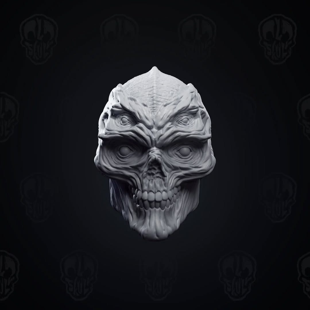 Velkhar, the necromancer head (unpainted)