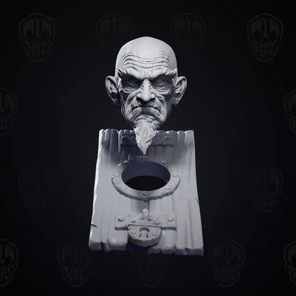 Barlow, the prisoner head with pillory (unpainted)