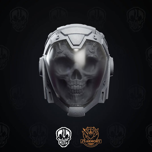 Skull Trooper Head with Clear Visor (unpainted)