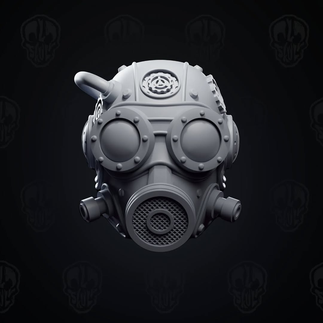 Steampunk Helmet Head (unpainted)