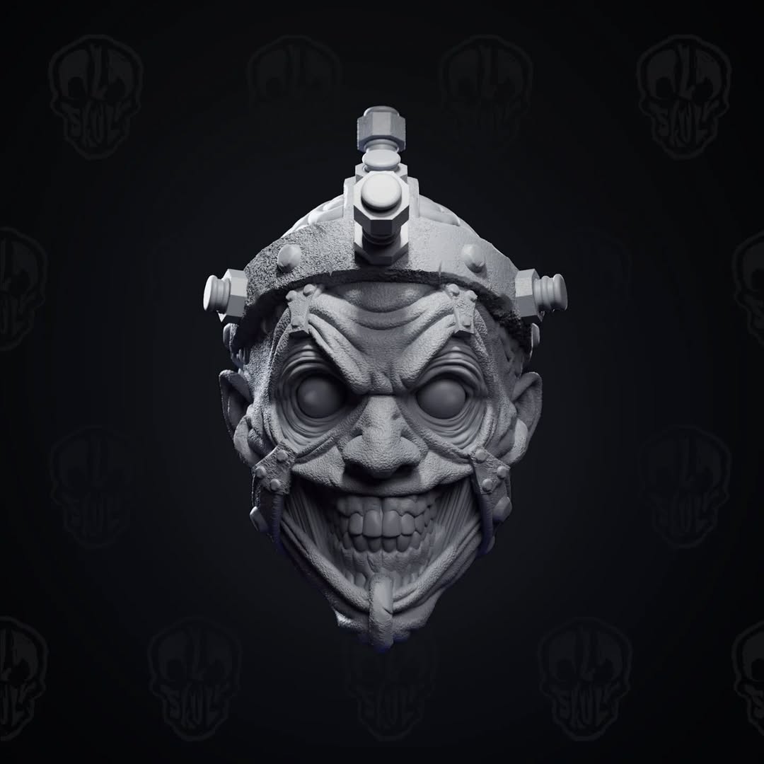 Malcolm Rourke v2, the tortured soul in helmet head (unpainted)