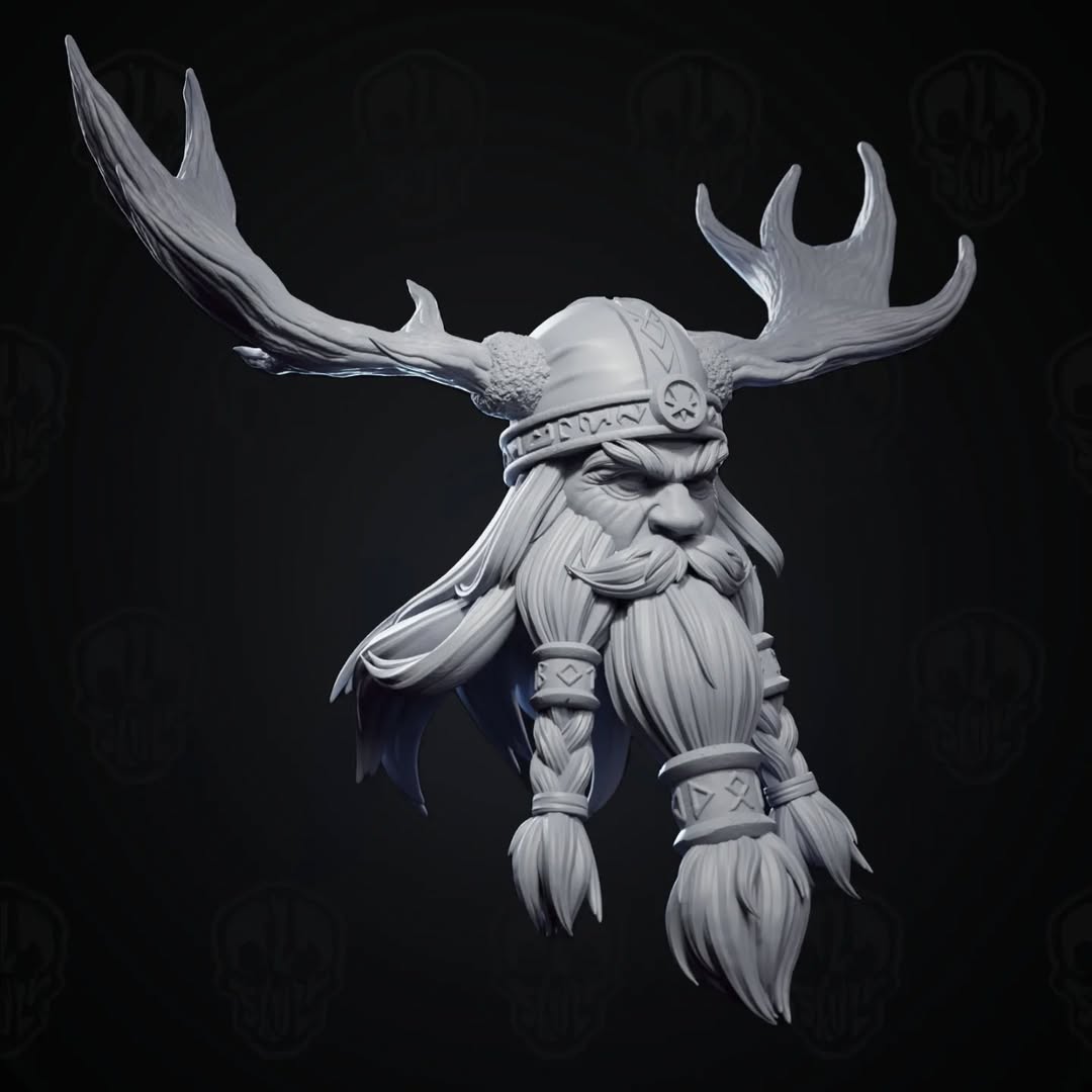 Viking Santa Head (unpainted)