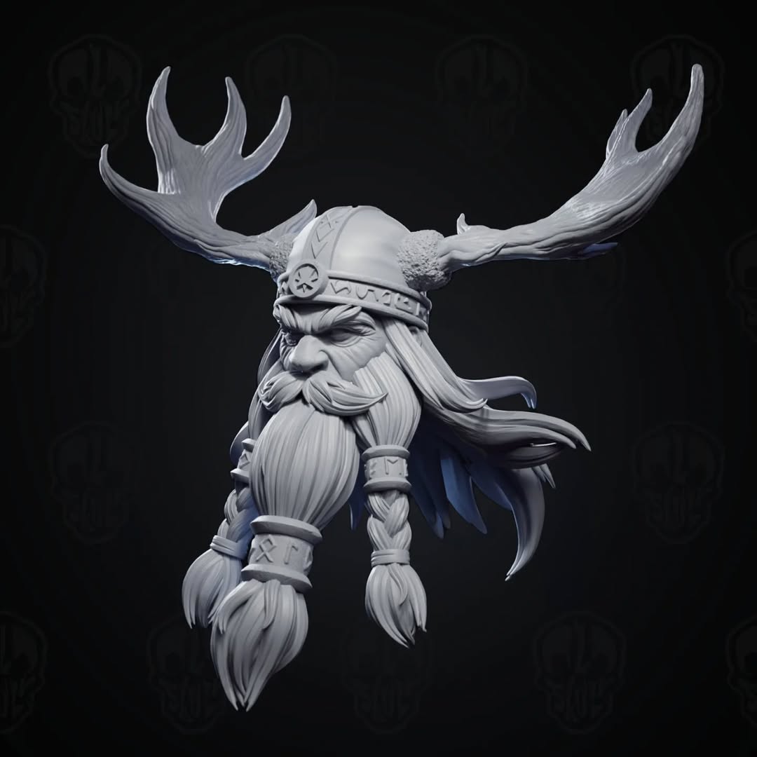 Viking Santa Head (unpainted)