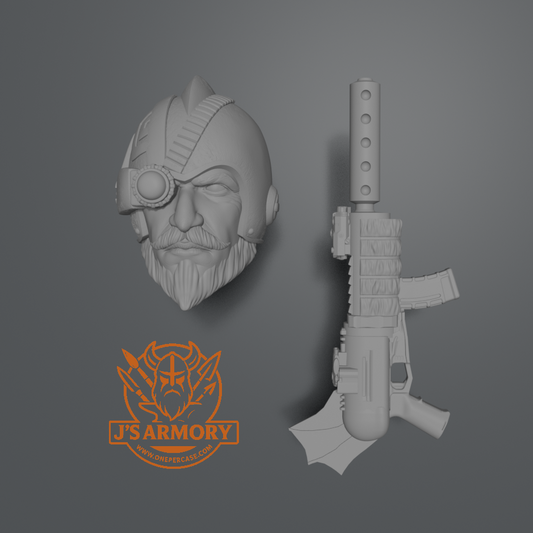 Iron Grenadiers Voltar head and gun - 1:18 scale