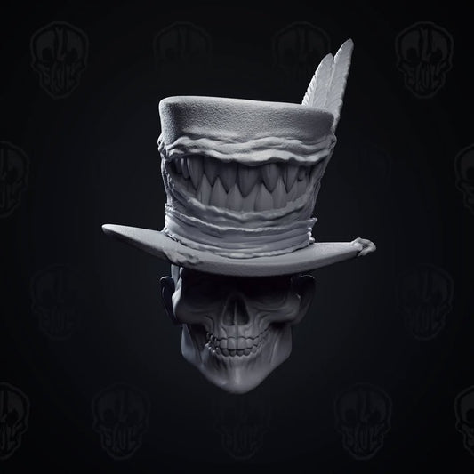 Papa Zakael v2, voodoo skull priest head (unpainted)