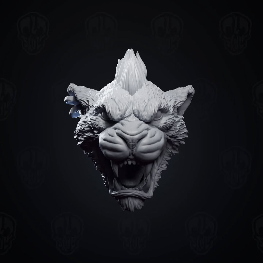 Tepeyollotl, Jaguar God of Aztec Mythology head - Mythic legions 1.0