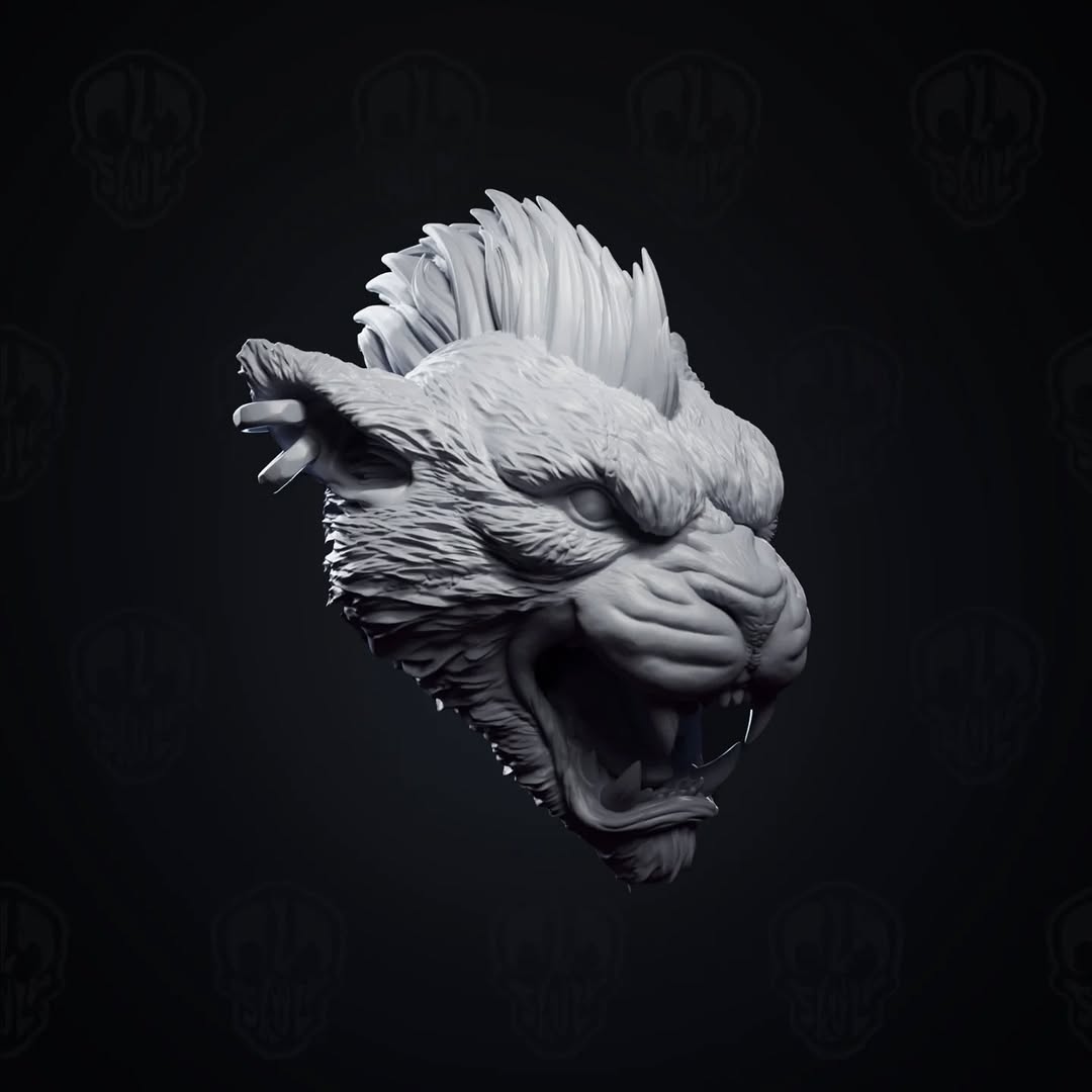 Tepeyollotl, Jaguar God of Aztec Mythology head - Mythic legions 1.0