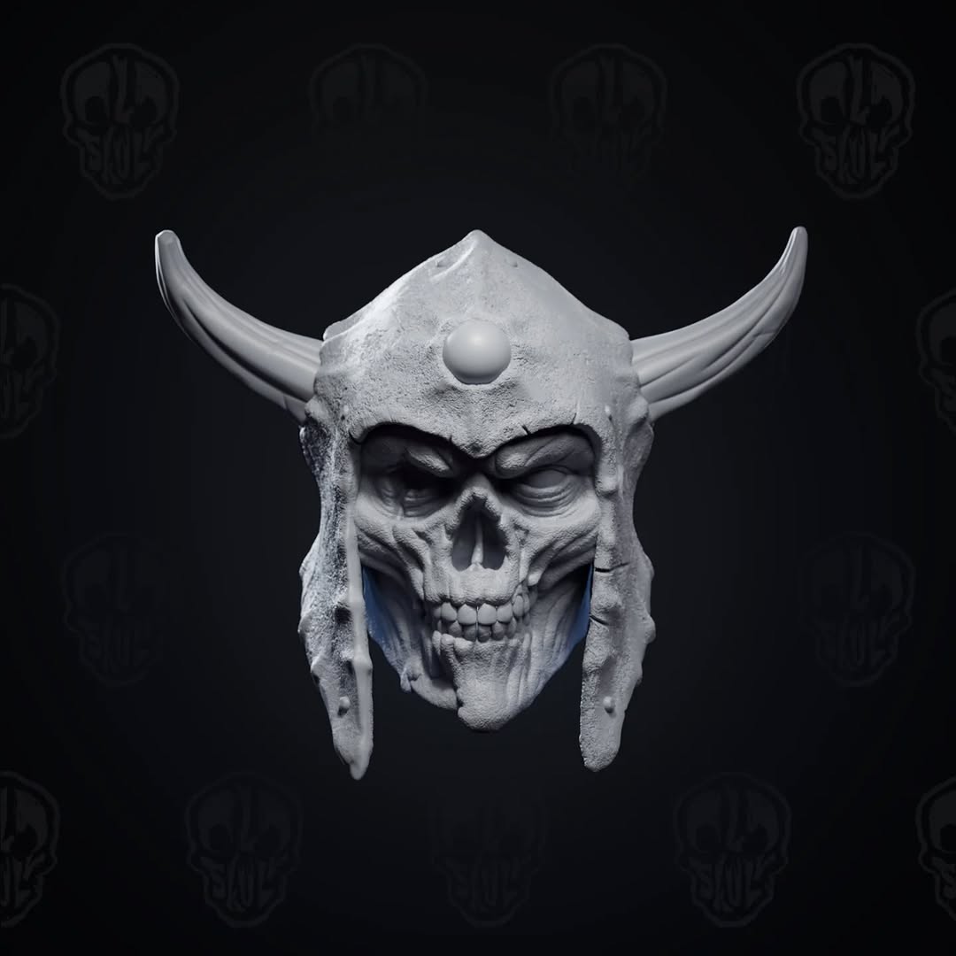 The Rotting Horde, zombie knight head (unpainted)