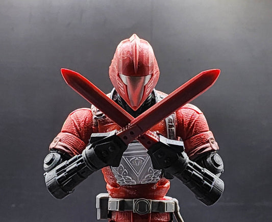 Crimson AND Python Patrol BAT attachments (gatling, sickle, sword, m249) - 1/12 scale BAT Attachment