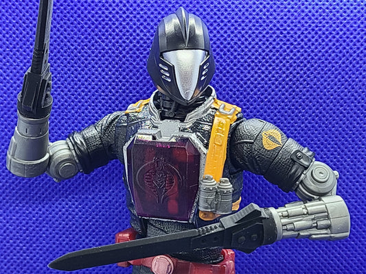 Pack of 3 GI Joe BAT transparent Light PURPLE replacement chest pieces Decepticon Cobra - 1/12 scale