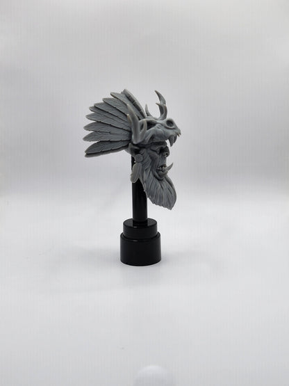 Thragar Mossbinder, orc shaman head – Mythic Legions brute