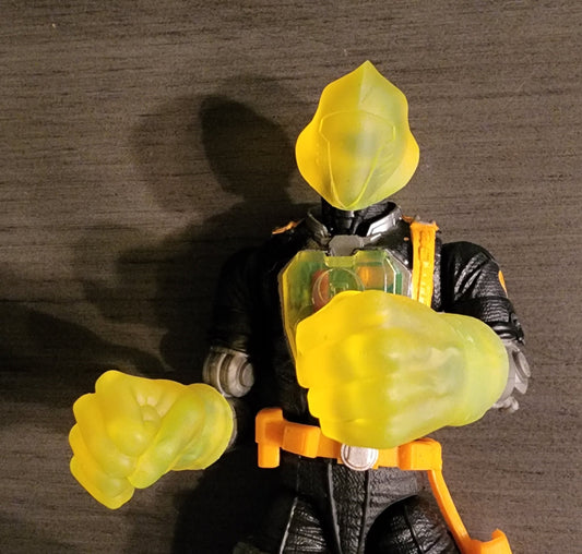 Big Bright Green Transparent Hands - BAT attachment 1/12 scale
