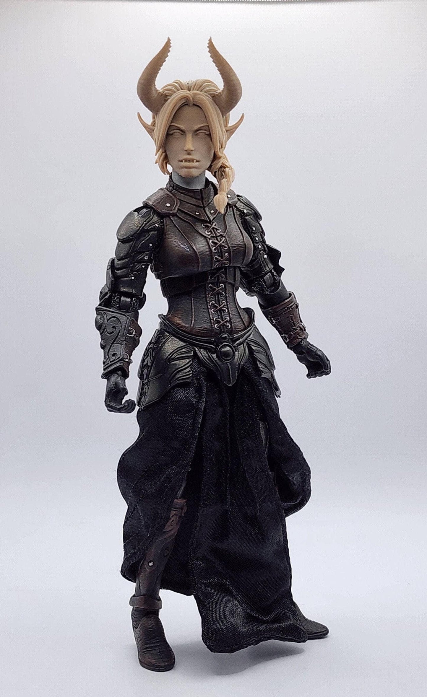 Morrigan Emberveil, female demon head – Mythic Legions 2.0 scale