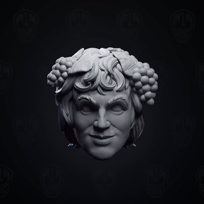 Dionysis, God of Wine, ancient greek diety head (unpainted)