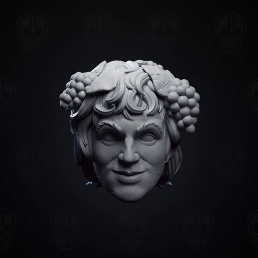 Dionysis, God of Wine, ancient greek diety head (unpainted)