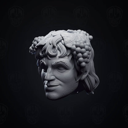Dionysis, God of Wine, ancient greek diety head (unpainted)