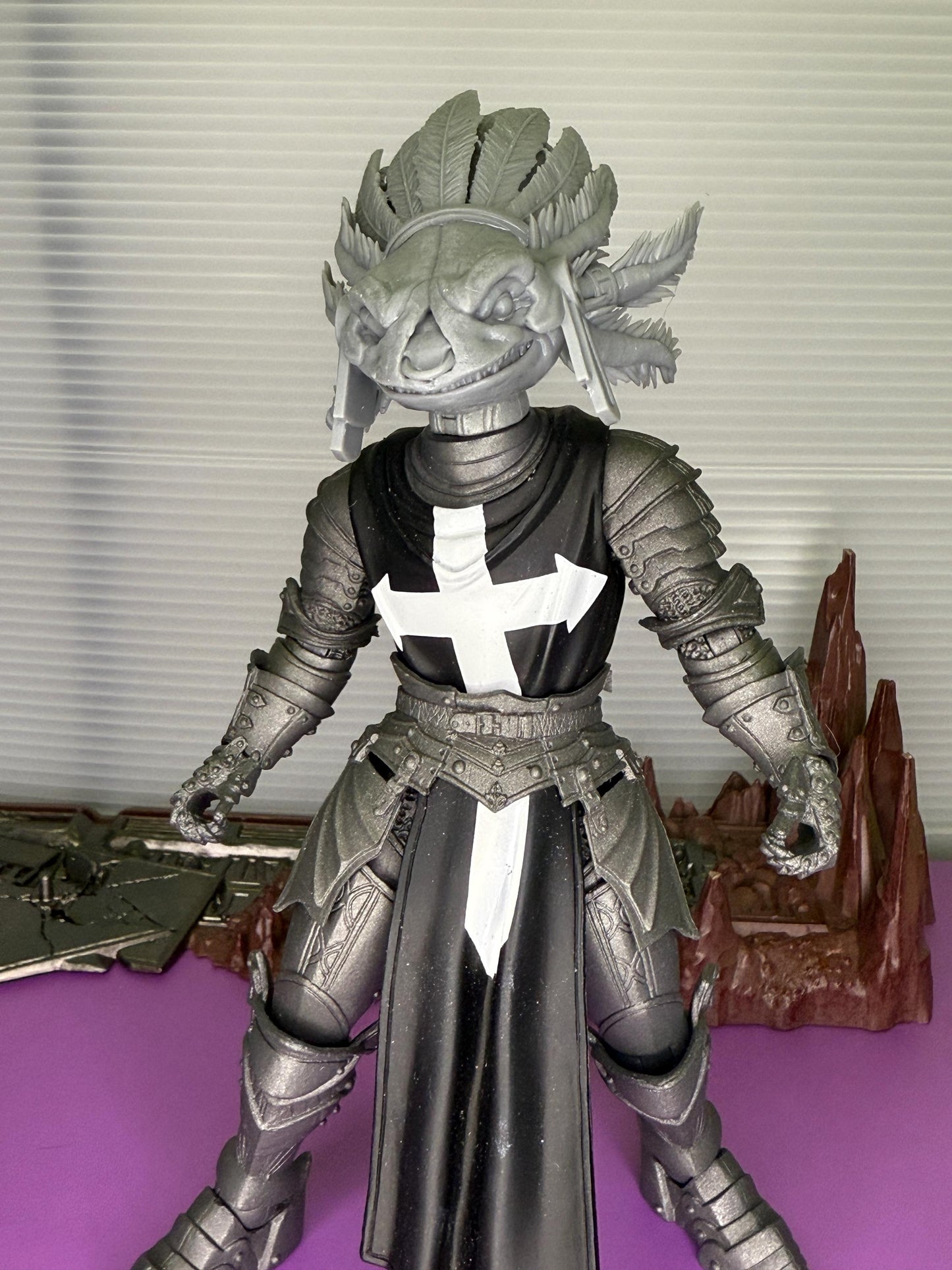 Nalix Cenoteborn, axolotl warrior head - Mythic Legions 1.0