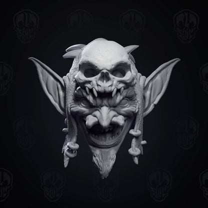 Mossnib, the goblin shaman head (unpainted)
