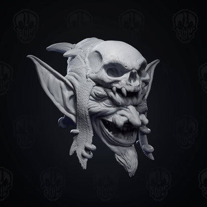 Mossnib, the goblin shaman head (unpainted)