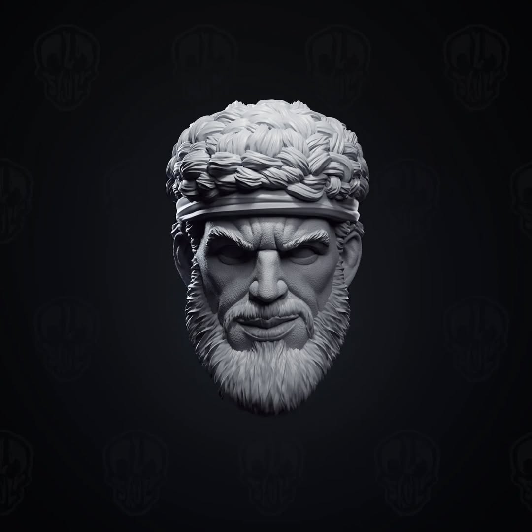 Heracles, ancient greek demi-god head (unpainted)