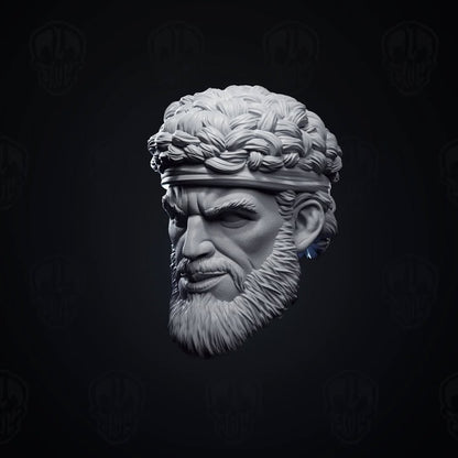 Heracles, ancient greek demi-god head (unpainted)
