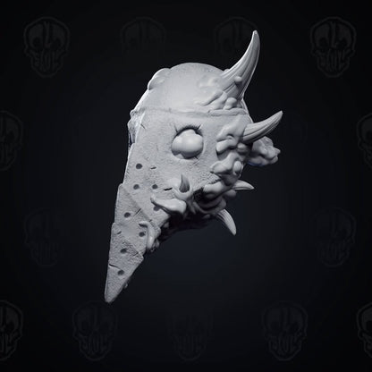 The Contagion of Thornsreach, the infected plague knight head (unpainted)