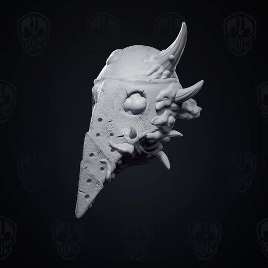 The Contagion of Thornsreach, the infected plague knight head (unpainted)