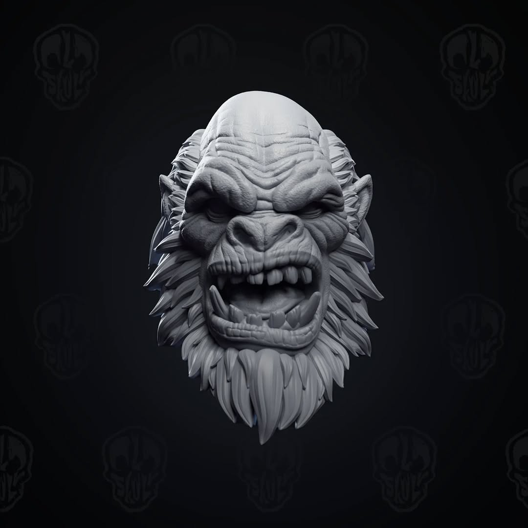 The Devourer of Skorn Peak Yeti Head (unpainted)