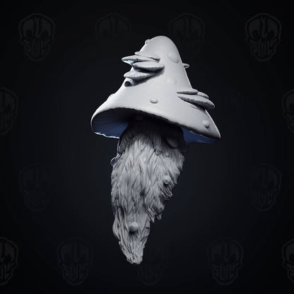 Fizzlecap Luminshroom, the epic mushroom wizard head (unpainted)