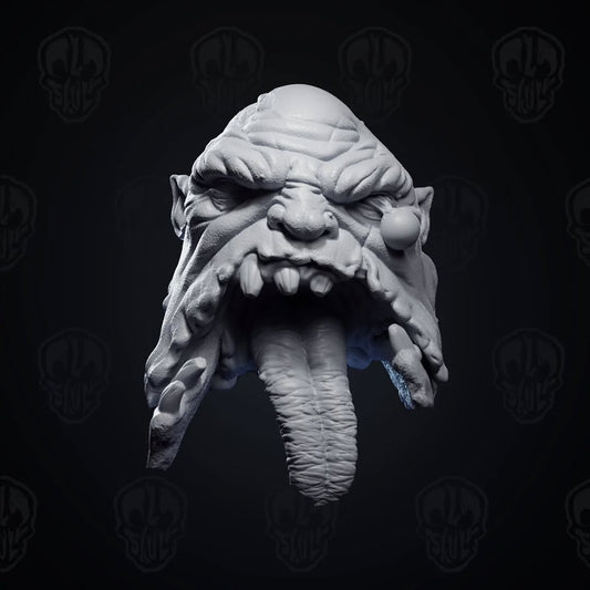 Pustlemaw, the ogre zombie head (unpainted)