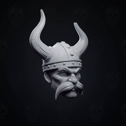 Olaf the Class, viking head (unpainted)
