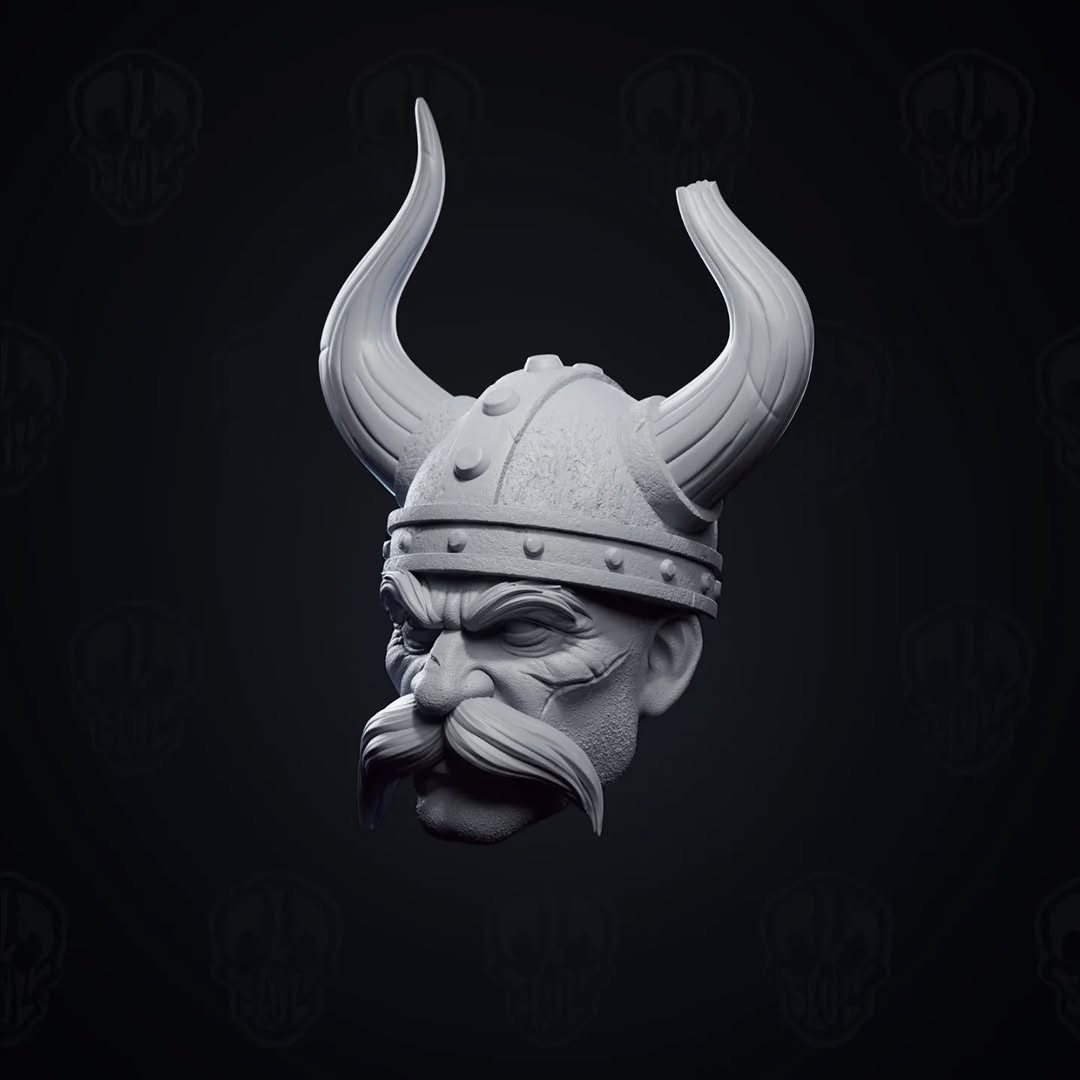 Olaf the Class, viking head (unpainted)