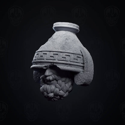 Old Dionysis, ancient greek diety head (unpainted)