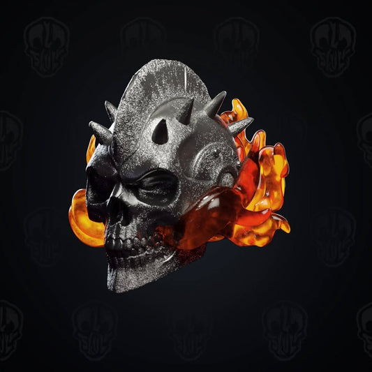The Burning Skull, skull knight head (unpainted)
