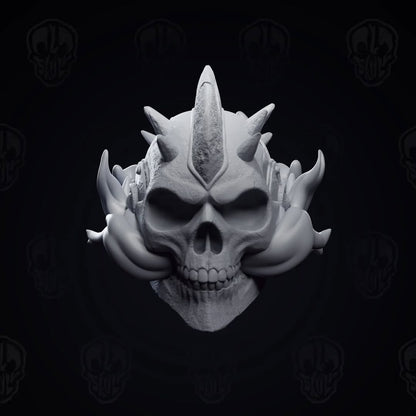 The Burning Skull, skull knight head (unpainted)