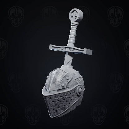 Skullibur, the curse knight head (unpainted)