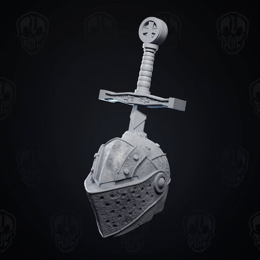 Skullibur, the curse knight head (unpainted)