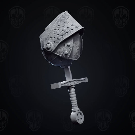 Skullibur, the curse knight head (unpainted)