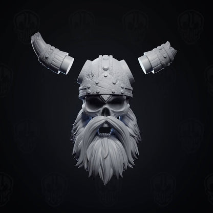 Eirikr the Restless, undead viking head (unpainted)