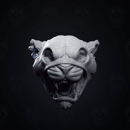 El Que Desgarra, were-jaguar luchador head (unpainted)
