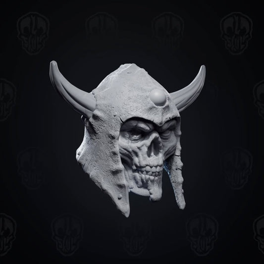 The Rotting Horde, zombie knight head (unpainted)